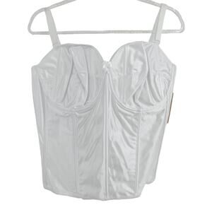 Empire Intimates (46D) American VINTAGE White Bridal Wedding Bustier Bra 1348